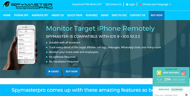 Spymaster iPhone spy app
