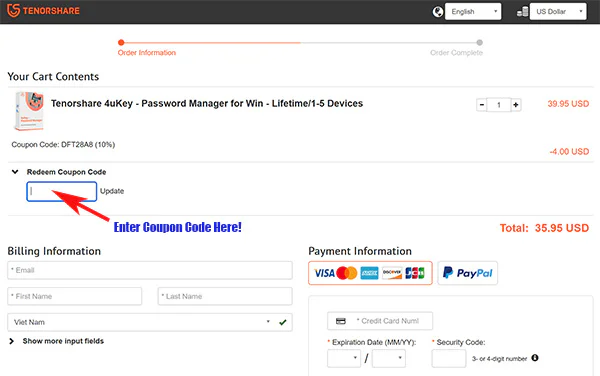 Tenorshare 4uKey promo code
